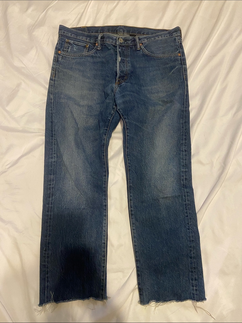Men's &Denim H&M Straight-Leg Dark Blue Denim Jeans